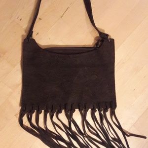 NWOT. Zara. Boho Chic Brown Leather Purse